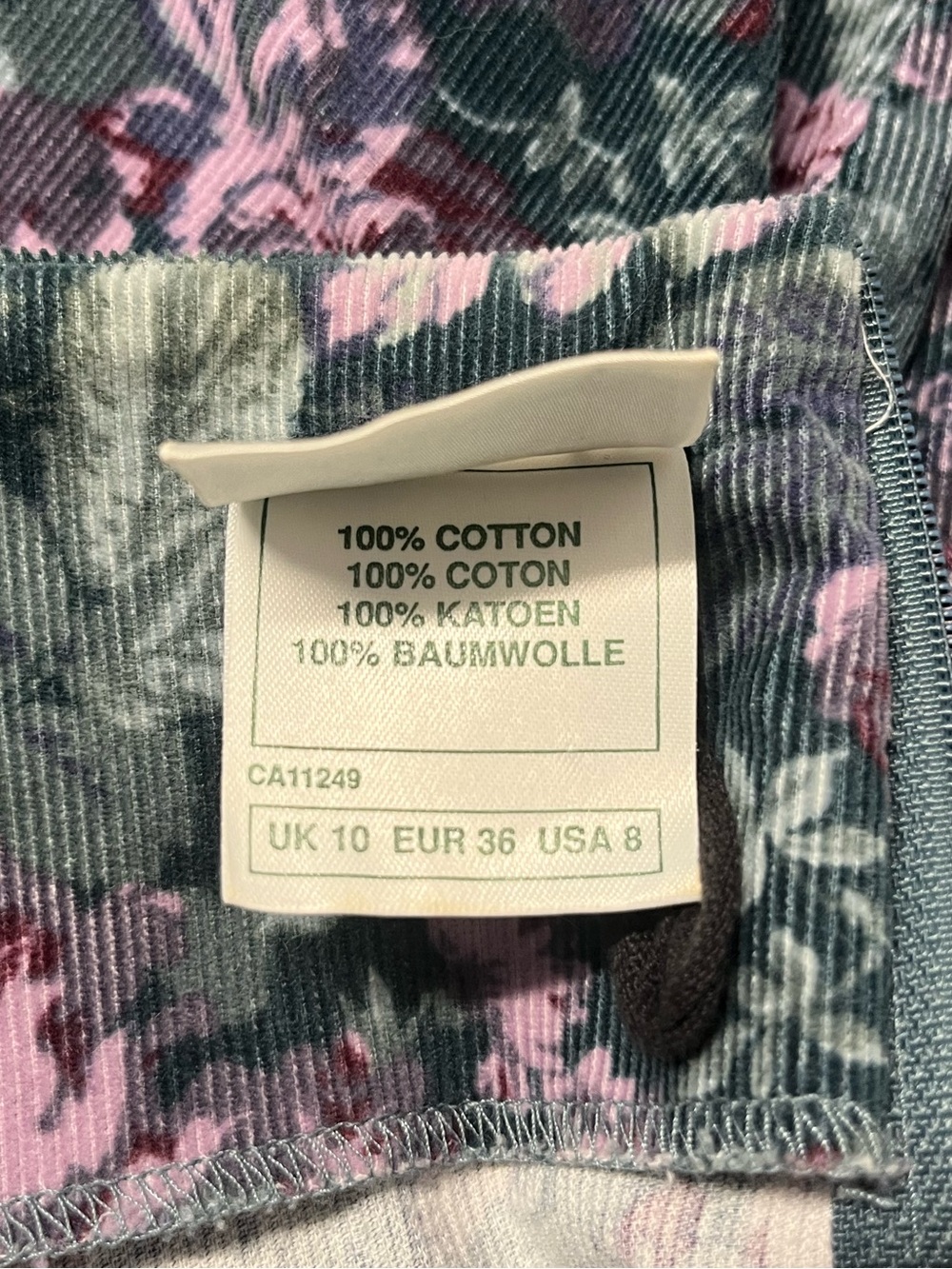 Vintage Laura Ashley Floral Cotton Midi Dress – Size 8 – Made in Great Britain - Picture 13 of 13